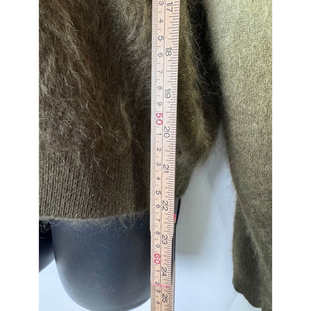 J.Crew Dip-Dyed Brushed Cashmere Sweater Small Sea Mist Pine Green Size XS - Picture 6 of 6